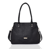 Blair croc shopper - BLACK image 1