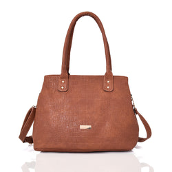 Blair croc shopper - REDBROWN image 1