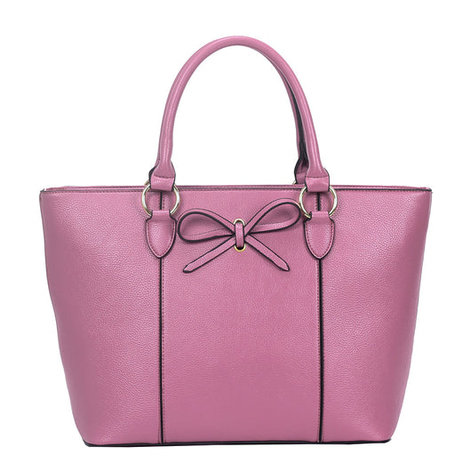Aloisia bow tote bag - Dusty Pink image 1