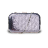 Adeline Sequin Box Clutch - Pewter image 1