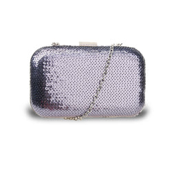 Adeline Sequin Box Clutch - Pewter image 1