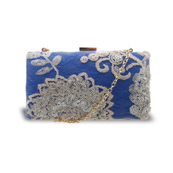 Katherina Embroidery Box Bag - Blue image 1