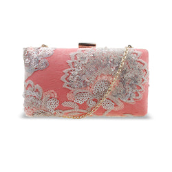 Katherina Embroidery Box Bag - Coral image 1