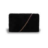 Frankie Faux Fur Box Clutch - Black image 1