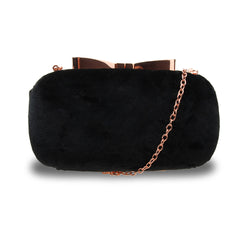Tessie Bow Clasp Box Clutch - Black image 1