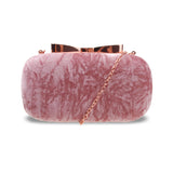 Tessie Bow Clasp Box Clutch - Blush image 1