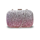 Trixie Textured Glitter Box Clutch - Silver/Pink image 1