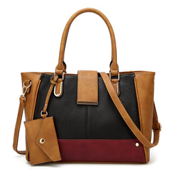 Semeria Colour Block Tote Bag - Tan image 1