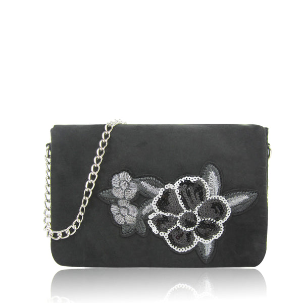 Emely Embroidery Cross Body Bag - Black image 1