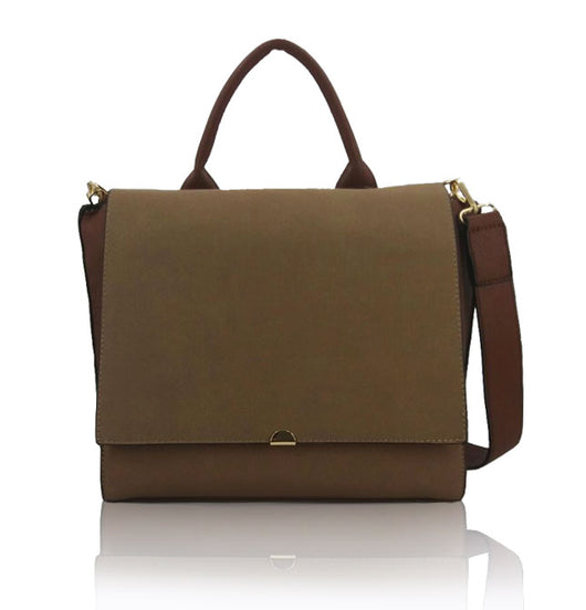 Large Mix Satchel Style - Brown image 1