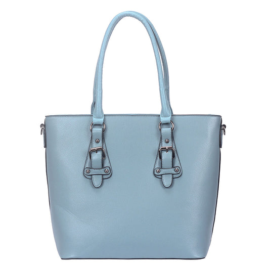 Beth Buckle Tote Bag - Light Blue image 1