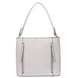 Lianne Zip Front Shopper - Light Grey image 1