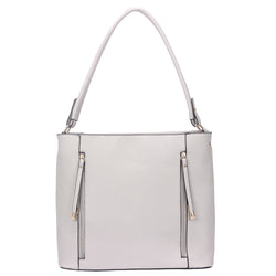 Lianne Zip Front Shopper - Light Grey image 1