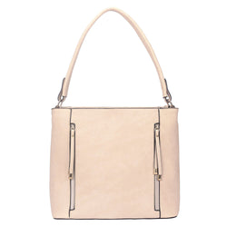 Lianne Zip Front Shopper - Beige image 1