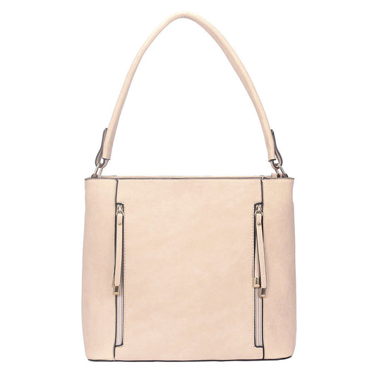 Lianne Zip Front Shopper - Beige image 1