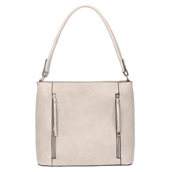 Lianne Zip Front Shopper - Khaki image 1