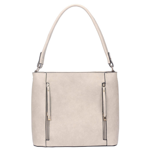 Lianne Zip Front Shopper - Khaki image 1