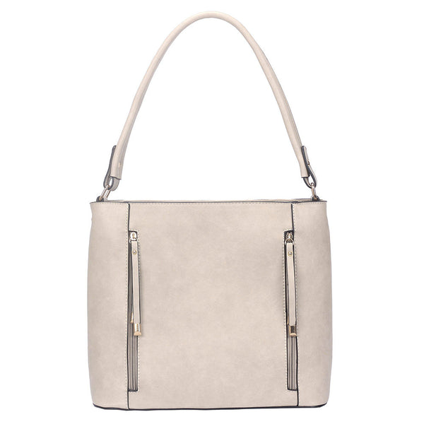 Lianne Zip Front Shopper - Khaki image 1