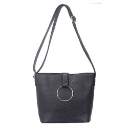 Libby Eyelet Ring Tote Bag - Black image 1