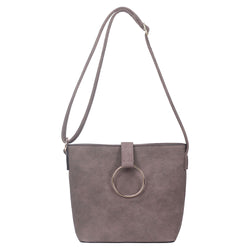 Libby Eyelet Ring Tote Bag - Grey image 1