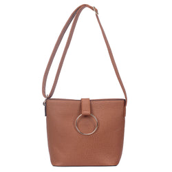 Libby Eyelet Ring Tote Bag - Brown image 1