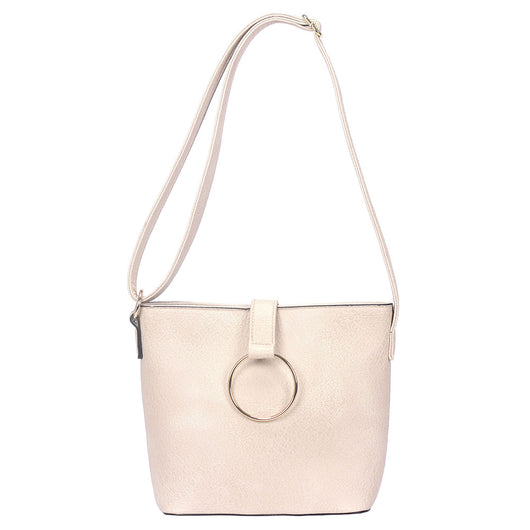 Libby Eyelet Ring Tote Bag - Beige image 1
