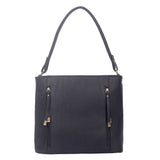 Lianne Zip Front Shopper - Black image 1
