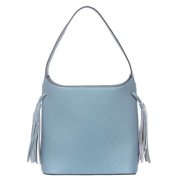 Tilly Tassel Side Tote Bag - Teal Blue image 1