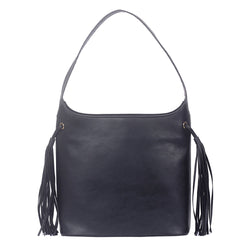 Tilly Tassel Side Tote Bag - Black image 1