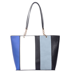 Suzi Stripe Shopper Bag - Black image 1