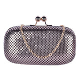Afia chainmail clip top clutch bag - Silver image 1