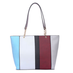 Suzi stripe shopper bag - Light Grey image 1