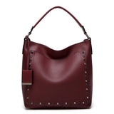 Sierra Studded Tote Bag - Burgundy image 1
