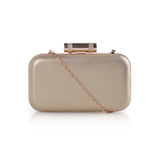 Shimmer Box Bag With Cylinder Clasp Fastening - Gold image 1