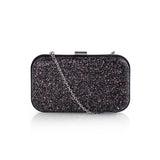 Chunky Glitter Two Toned Box Bag - Black image 1