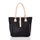 Maeve Thick Stitched Side Shopper Bag - Black image 1