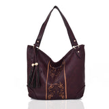 Miai Double Tassel Shopper Bag - Purple image 1