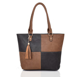 Carlie Tassel Twin Colour Tote Bag - Dark Grey image 1