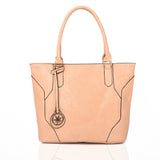 Lila Shopper Bag With Charm - Beige image 1