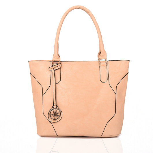 Lila Shopper Bag With Charm - Beige image 1