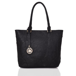 Lila Shopper Bag With Charm - Black image 1