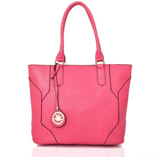 Lila Shopper Bag With Charm - Fuchsia image 1