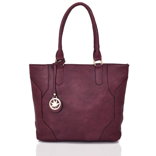 Lila Shopper Bag With Charm - Purple image 1