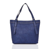 Cordelia Stud Trim Textured Shopper Bag - Cobalt Blue image 1