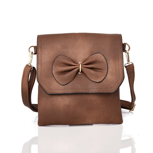Zeidi Bow Cross Body Bag - Brown image 1