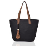 Poppie Tassel Shopper Bag - Black image 1