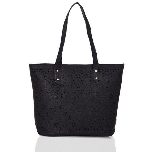 Jolie Laser Shopper Bag - Black image 1