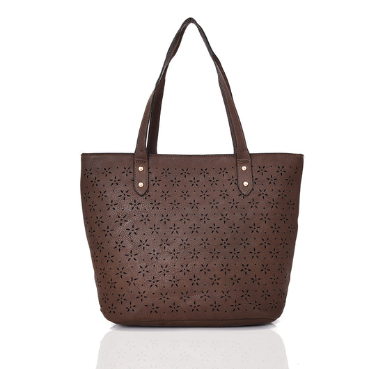 Jolie Laser Shopper Bag - Brown image 1