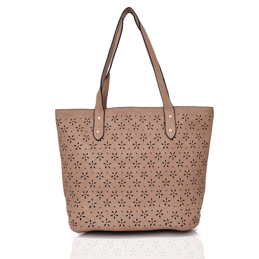 Jolie Laser Shopper Bag - Light Khaki image 1