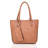 Brielle Textured Shopper With Purse - Tan image 1